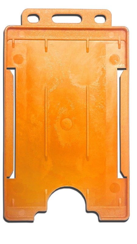 Identibadge-Durable-Swipe-ID-Card-Holder-Single-Sided-Orange-Potrait-50-Pack 
