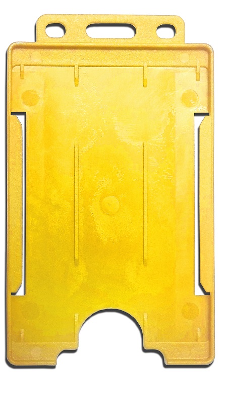 Identibadge-Durable-Swipe-ID-Card-Holder-Single-Sided-Yellow-Potrait-50-Pack 