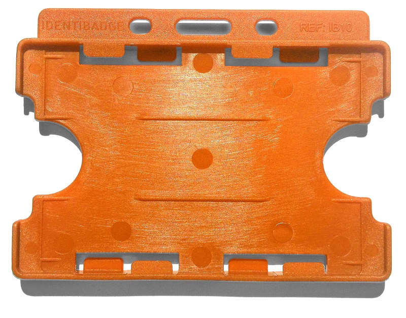 Identibadge-Durable-Swipe-ID-Card-Holder-Double-Sided-Orange-Landscape-50-Pack 