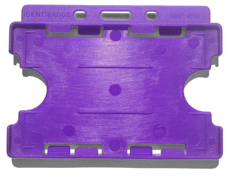 Identibadge-Durable-Swipe-ID-Card-Holder-Double-Sided-Purple-Landscape-50-Pack 