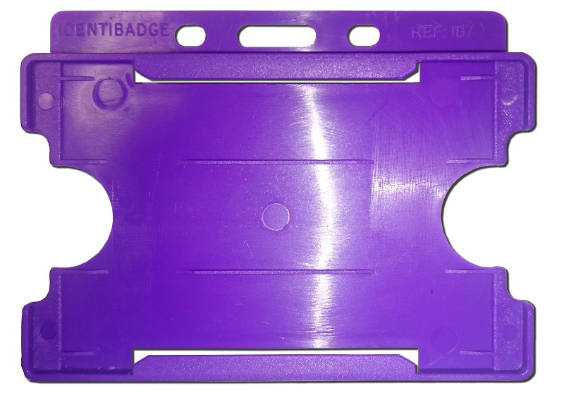 Identibadge-Durable-Swipe-ID-Card-Holder-Single-Sided-Purple-Landscape-50-Pack 