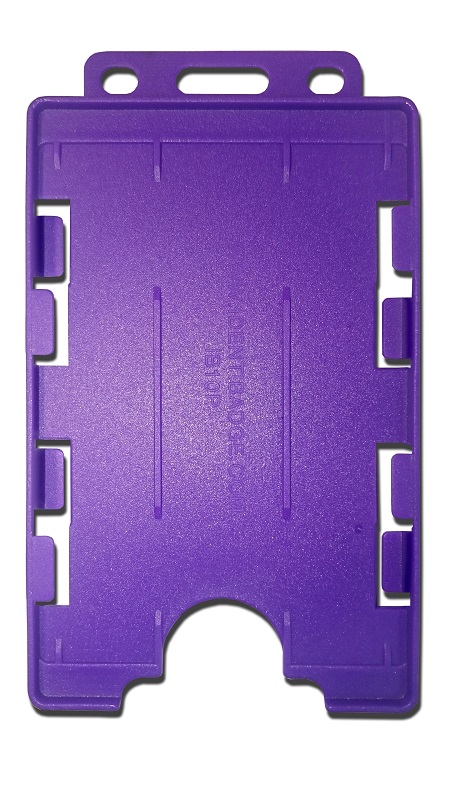 Identibadge-Durable-Swipe-ID-Card-Holder-Double-Sided-Purple-Portrait-50-Pack 